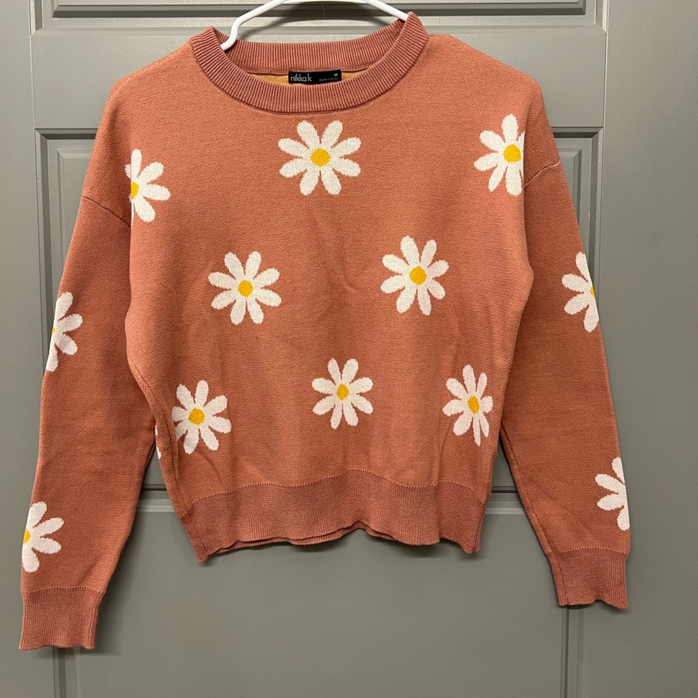 Floral Cropped Sweater